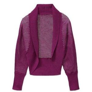 Athleta Raspberry Shrug with Dolman Sleeves size M